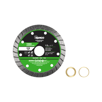 Kango 115mm Turbo Diamond Saw Blade - Fast, Precise Cuts for Concrete, Brick & Stone