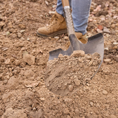 Trojan Round Mouth Shovel Long Handle Carbon Steel Blade Lifetime Guarantee