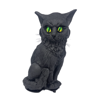 Galah Halloween Talking Black Cat 36cm with Light-Up Eyes & Sound Sensor