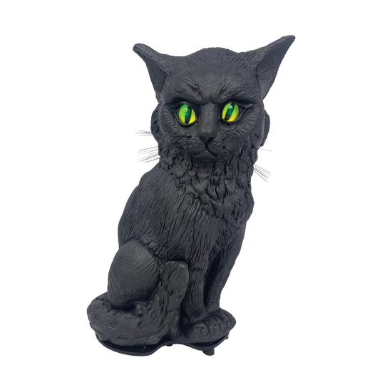 Galah Halloween Talking Black Cat 36cm with Light-Up Eyes & Sound Sensor