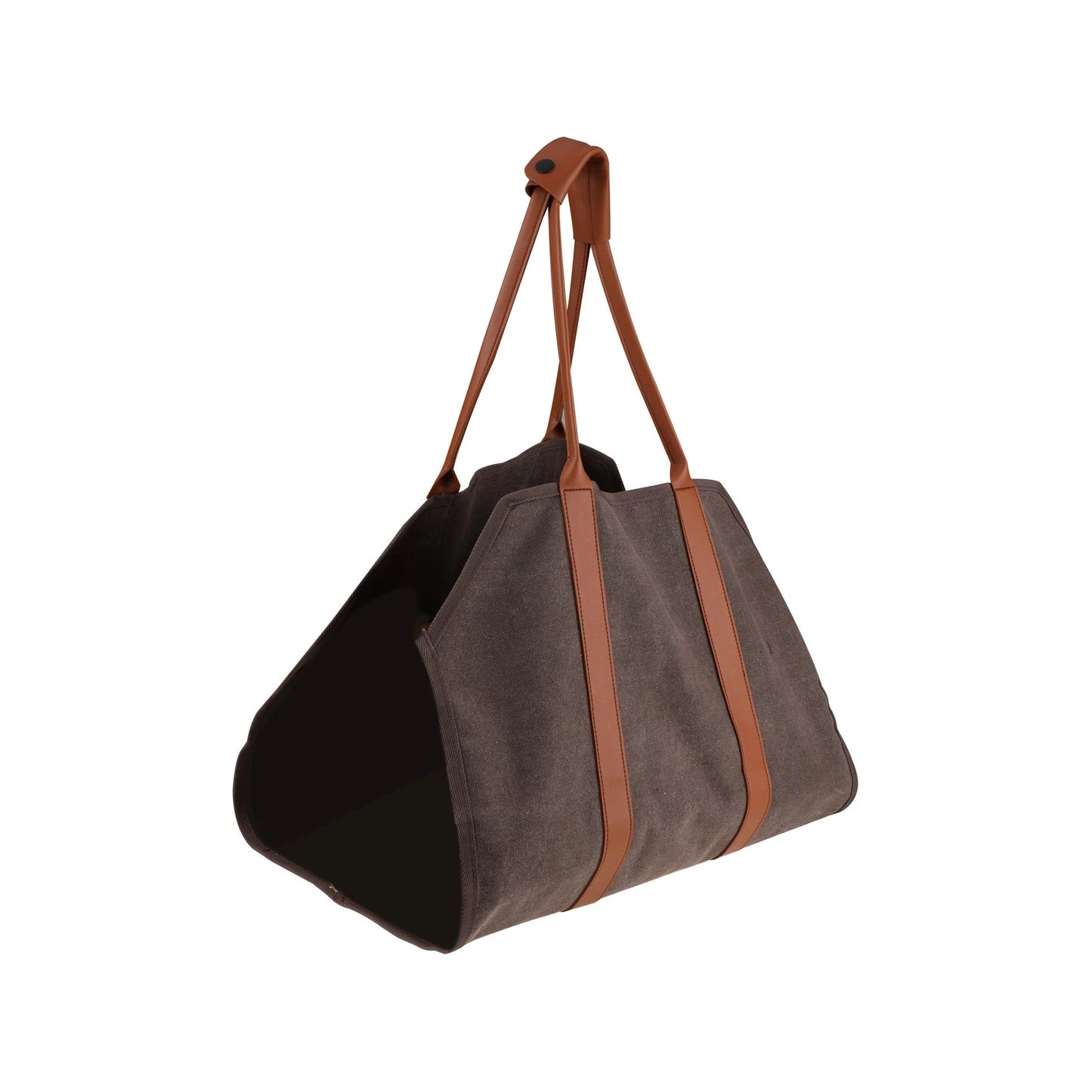 Mimosa Canvas Log Carrier Tote 98x45cm, Waterproof, Heavy Duty, Foldable, Brown