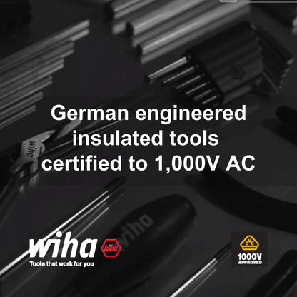 Wiha 12 Piece Insulated Screwdriver Set, SoftFinish, VDE 1000V, Slim Blades