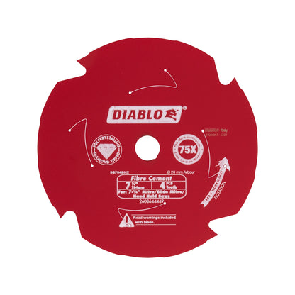 Diablo PCD Fibre Cement Saw Blade 184mm 4T - Long Life, Dust Reduction