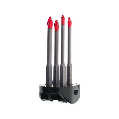 Diablo Ceramic Speedemon Drill Bit Set, 4 Piece, Impact-Resistant Carbide Tip for Tile & Stone