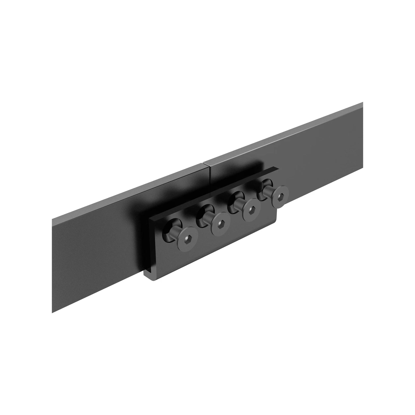 Rolltrak Matte Black Barn Door Track Joiner, Durable Steel, Easy Install, Connects Multiple Tracks