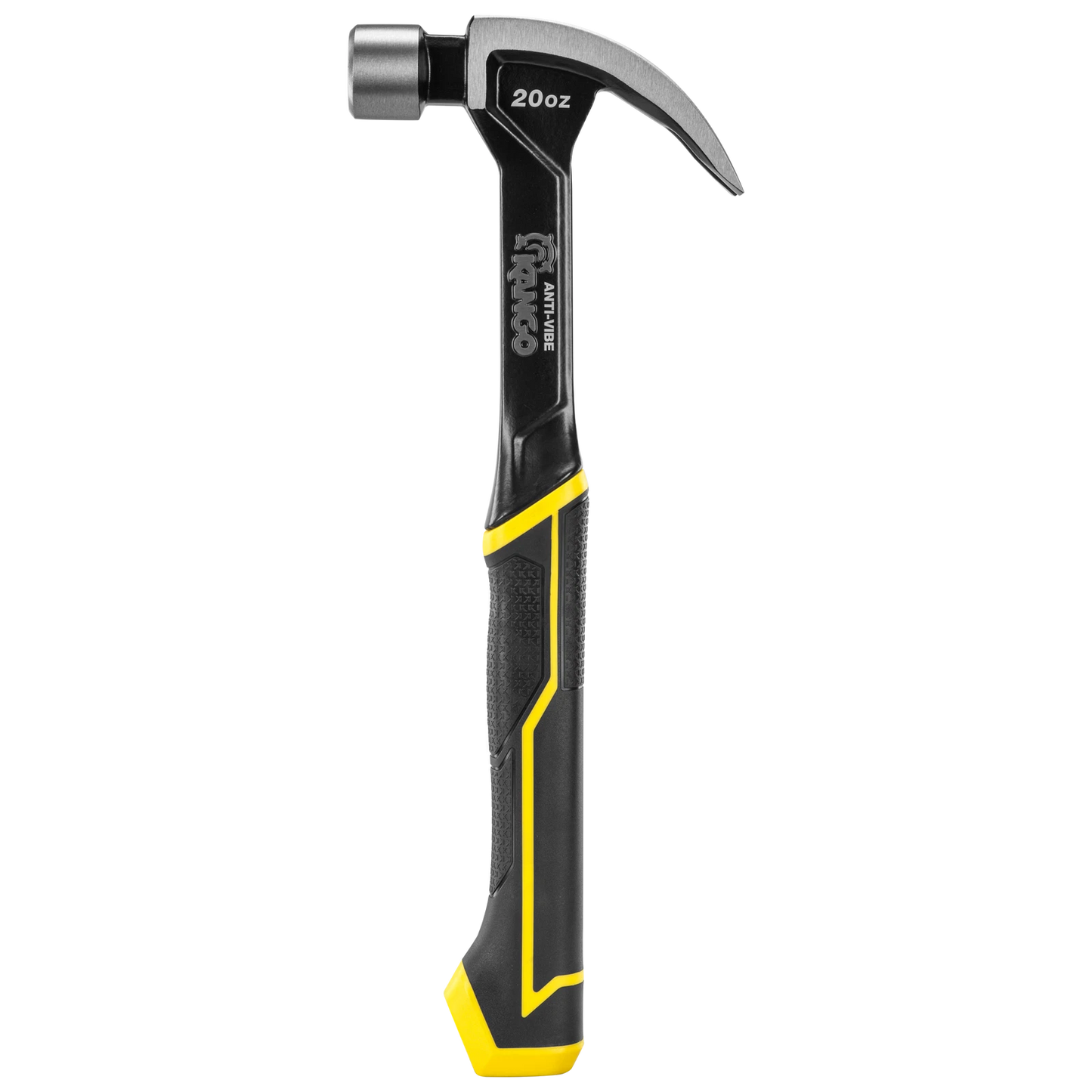 Kango 20oz Anti-Vibe Steel Claw Hammer with Magnetic Nail-Starter and Curved Claw