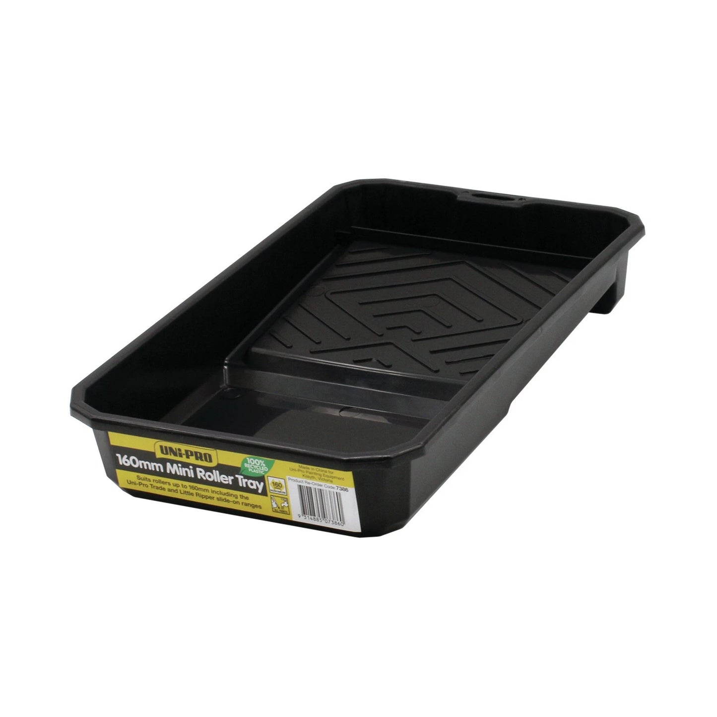 UNi-PRO 160mm Plastic Paint Tray, Eco-Friendly, Recycled Material, Fits 160mm Rollers