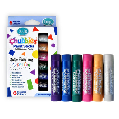 Boyle Metallic Colours Chubbies Paint Sticks 6 Pack