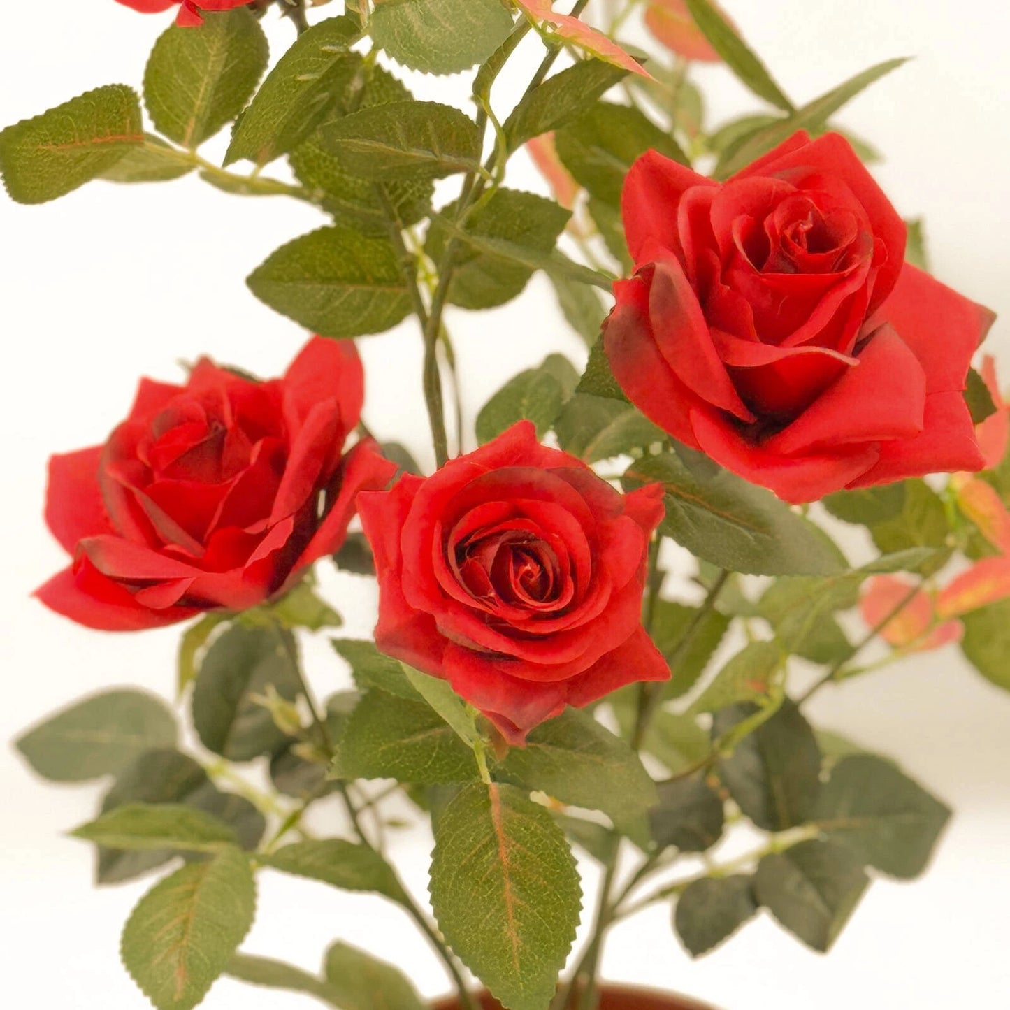 UN-REAL 54cm Red Rose Artificial Plant - Lifelike, Maintenance-Free Decor