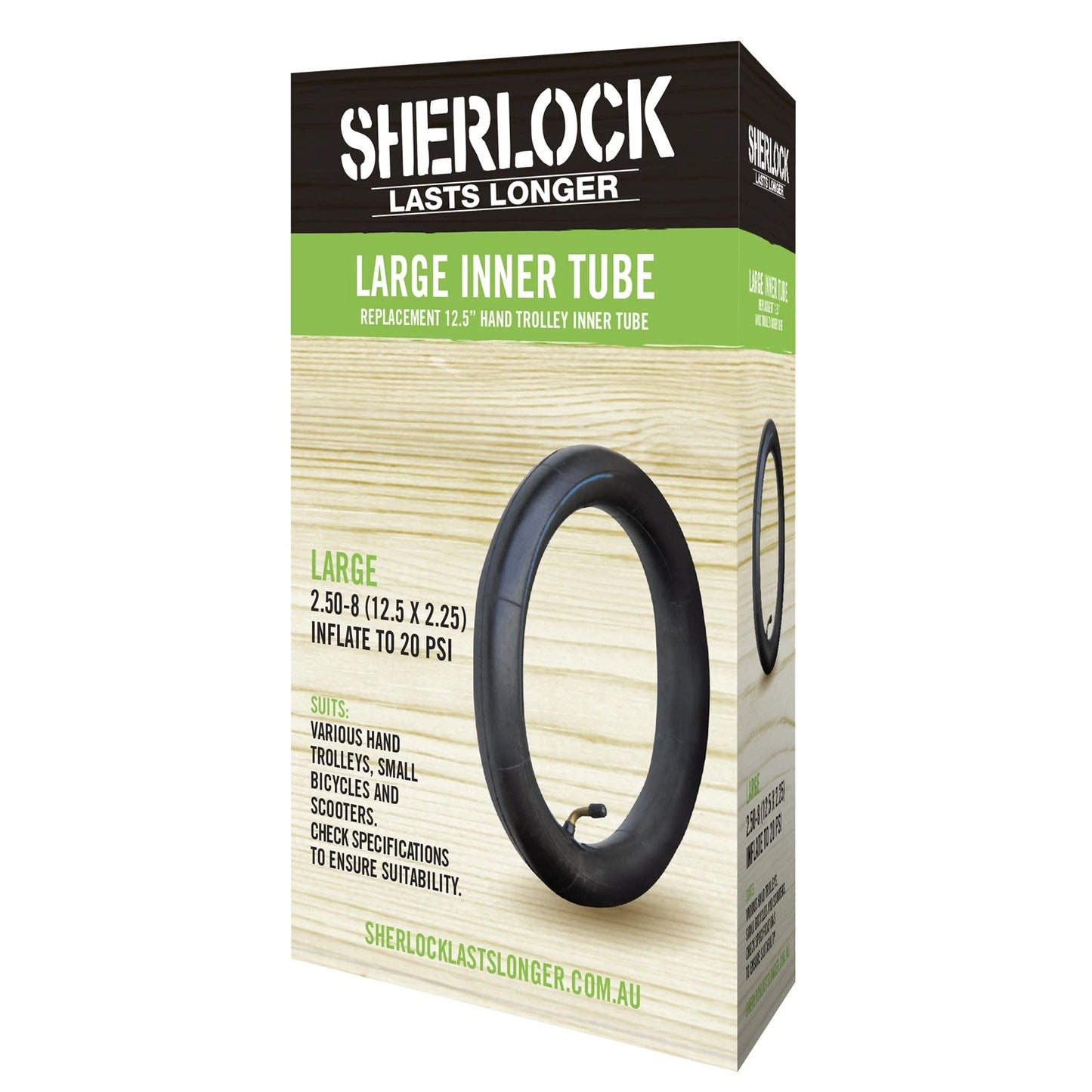 Sherlock Large Trolley Wheel Inner Tube 12.5x2.00" Durable Rubber Pneumatic Design