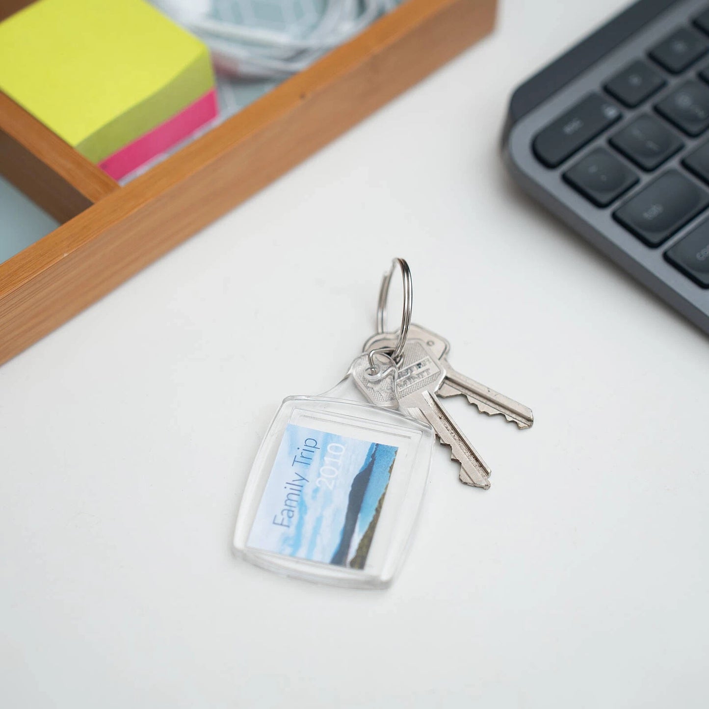 Taskmaster Clear Customisable Key Tags 3 Pack - Personalised, Versatile, Easy Identification