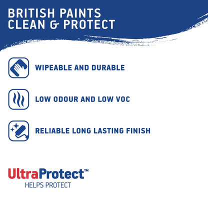 British Paints 4L Yellow Low Sheen Interior Paint, Wipeable & Durable, Low Odour