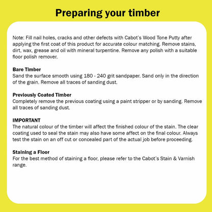 Cabot's Cedar Water Based Interior Stain 1L - Enhances Timber Grain, Low Odour, Easy Application