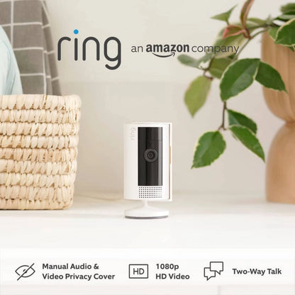 Ring 2nd Gen Indoor Camera White - 1080p HD, Motion Alerts, Two-Way Talk, Privacy Cover