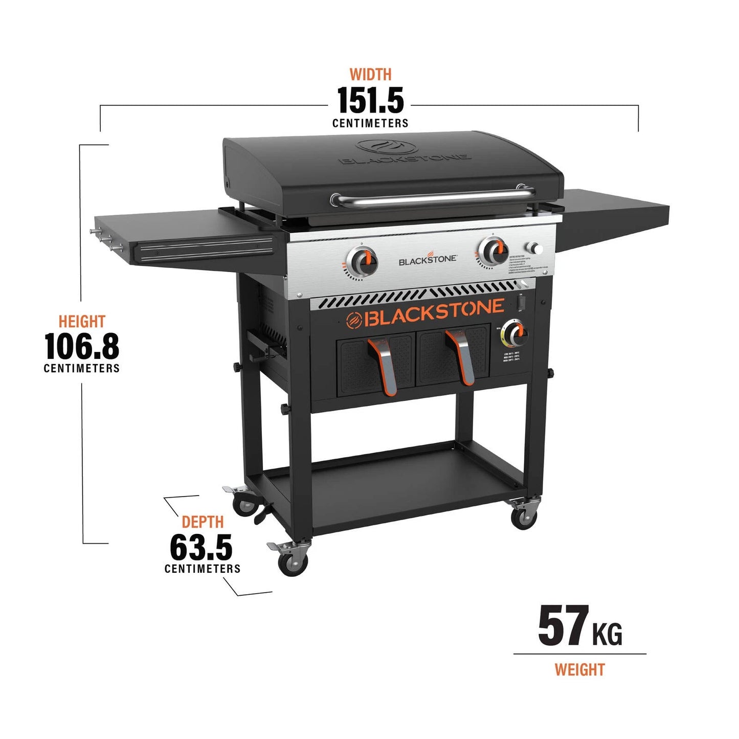 Blackstone 2 Burner 28" Griddle with Air Fryer, 34,000 BTU, Cover Included