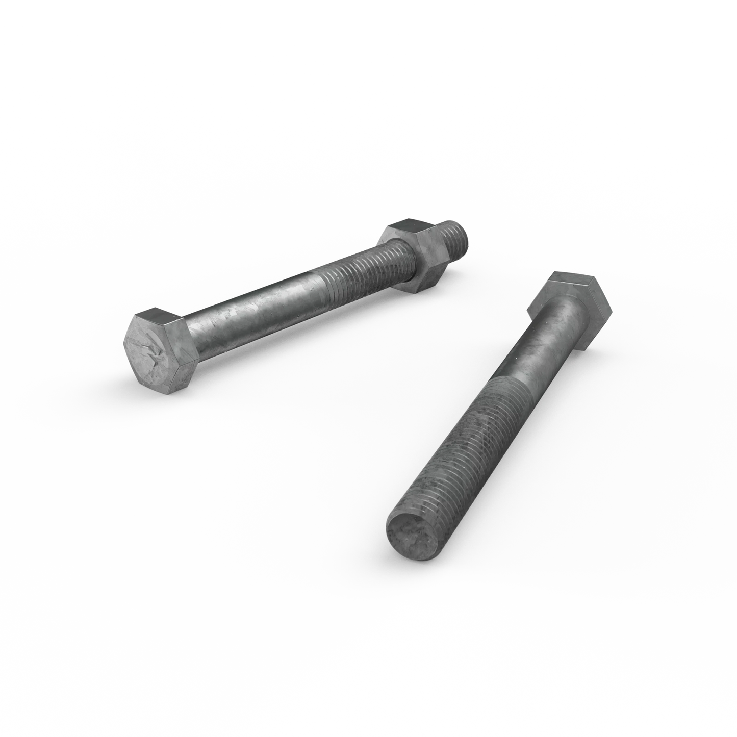 ZENITH M12 x 110mm Galvanised Hex Head Bolts & Nuts, Corrosion Resistant