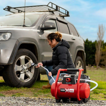 Ozito PXC Cordless 6L Oil-Free Air Compressor 2x18V, Portable, 90L/min Airflow