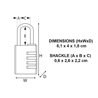 Master Lock 40mm Brass Combination Padlock, Keyless, Durable, Cut-Resistant Shackle