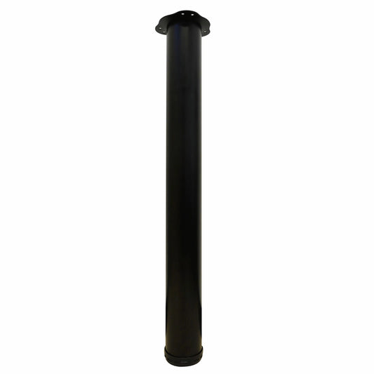 Adoored Black Adjustable Steel Furniture Leg 76x710mm Round