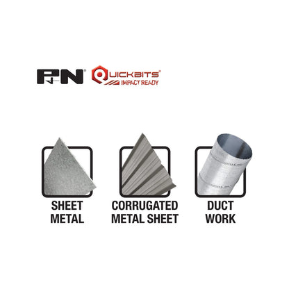 P&N 1/4" Shank Quickbit Nibbler Attachment for Sheet Materials Cutting