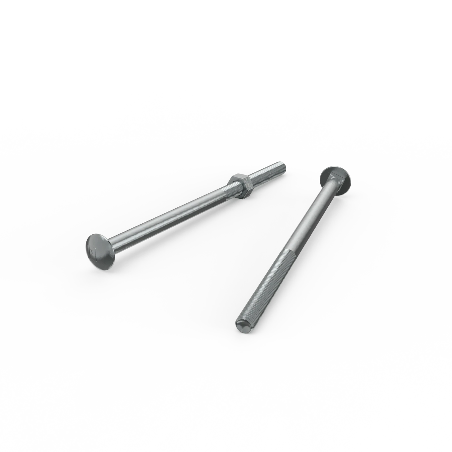 ZENITH M10 x 200mm Zinc Plated Cup Head Bolt & Nut, Corrosion Resistant, AS Compliant