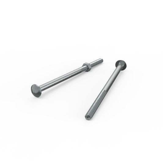 ZENITH M10 x 200mm Zinc Plated Cup Head Bolt & Nut, Corrosion Resistant, AS Compliant