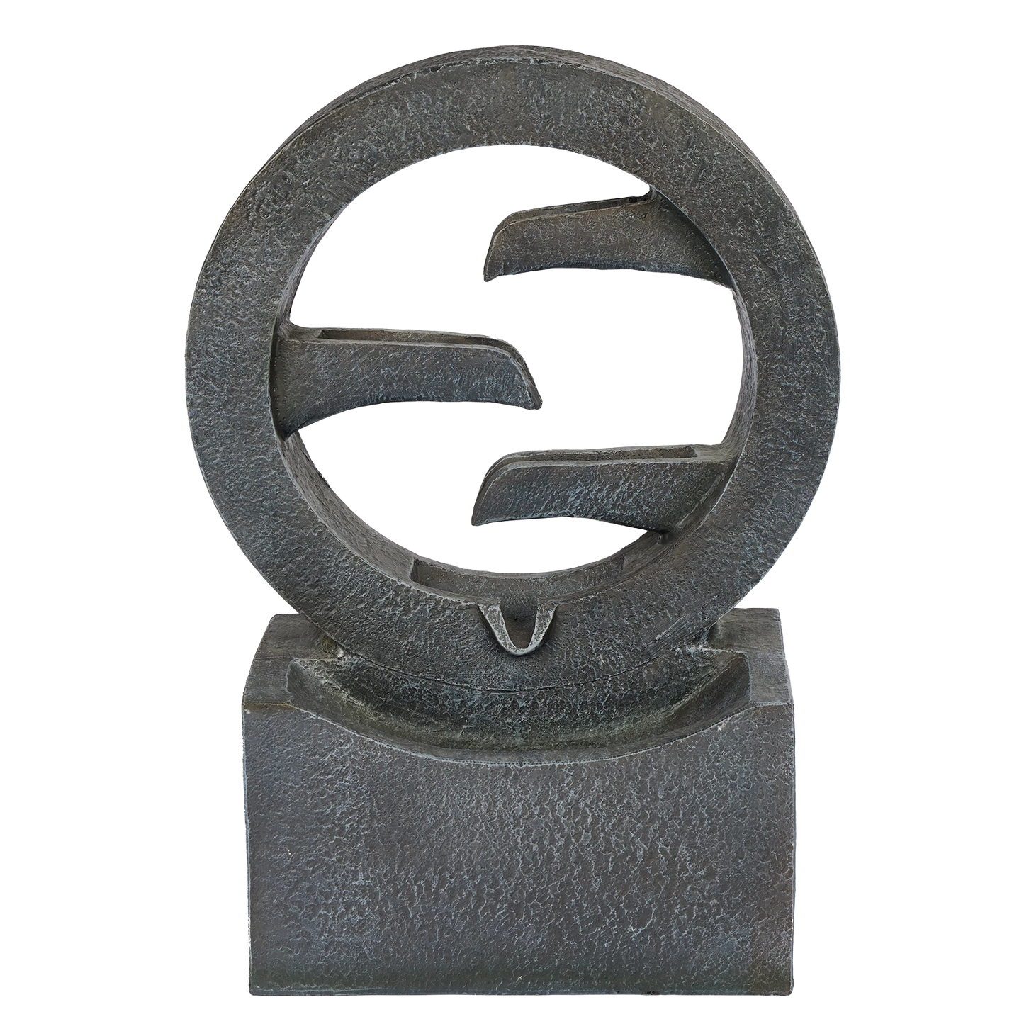 Northcote Pottery Symphonic Circles Water Feature 34x17x48cm with Light & Easy Install