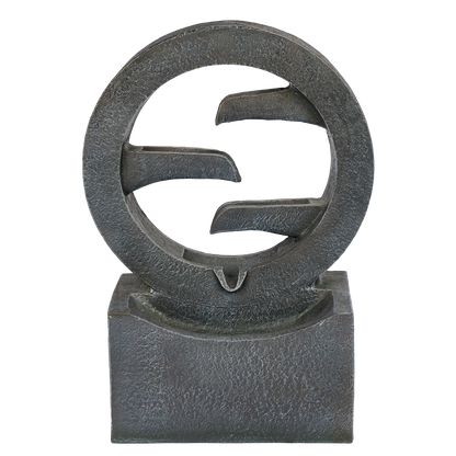 Northcote Pottery Symphonic Circles Water Feature 34x17x48cm with Light & Easy Install