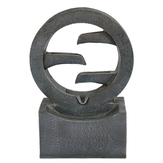 Northcote Pottery Symphonic Circles Water Feature 34x17x48cm with Light & Easy Install