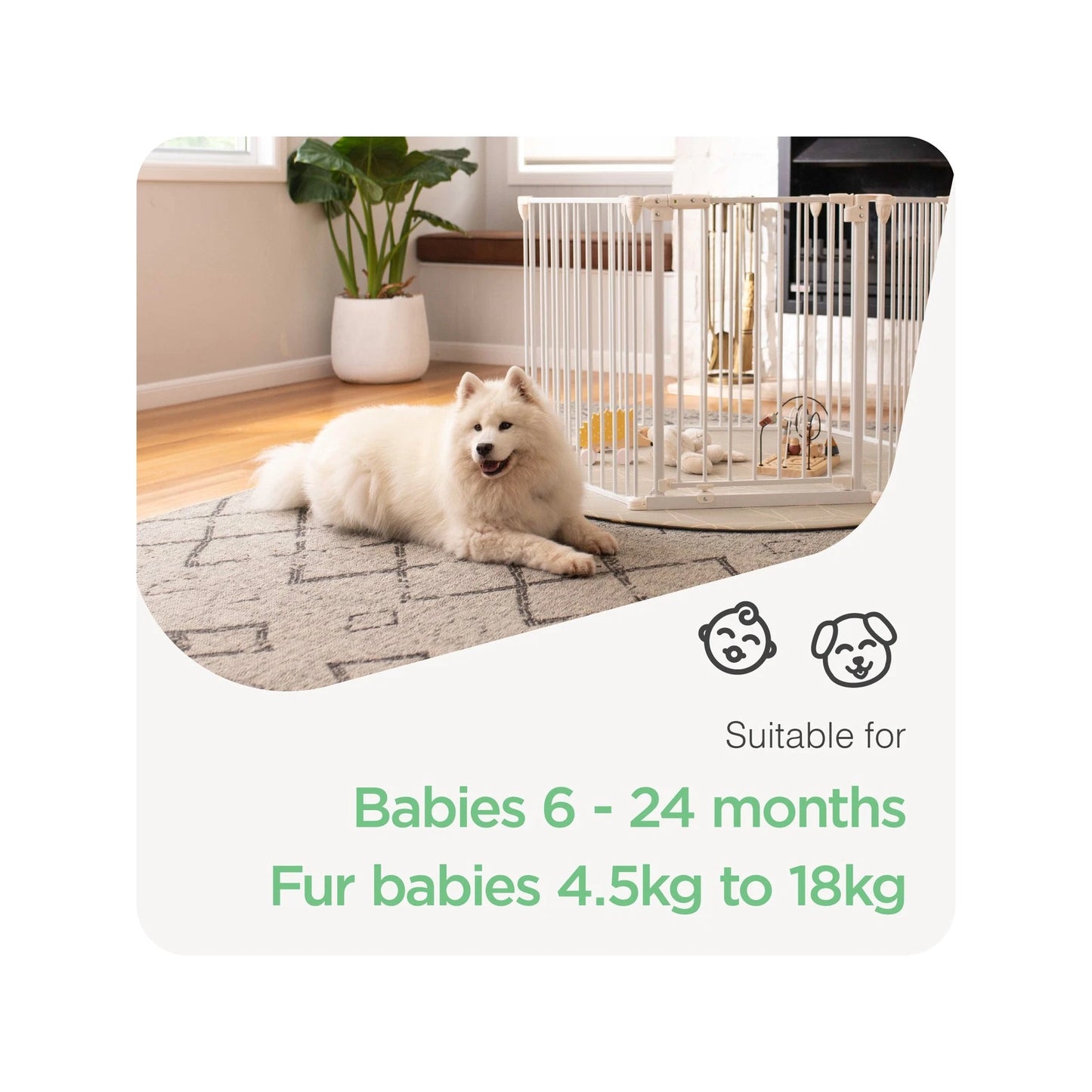 Perma Child Safety 3-in-1 Playpen Barrier, 73CM-370CM, One-Handed Operation, Two-Way Control