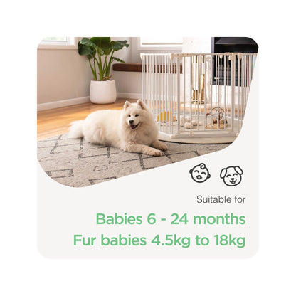 Perma Child Safety 3-in-1 Playpen Barrier, 73CM-370CM, One-Handed Operation, Two-Way Control