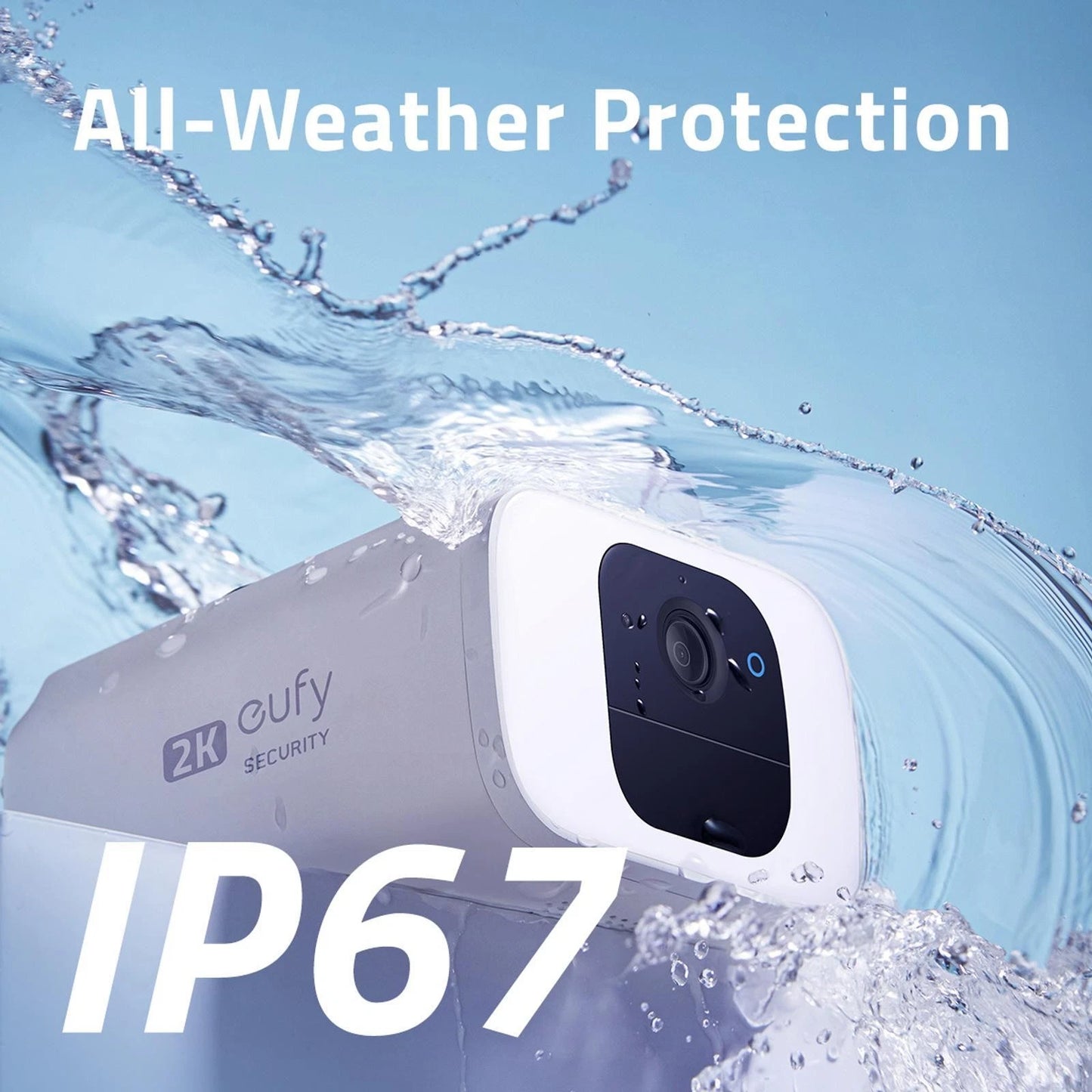 Eufy 2K Solar Security Spotlight Camera, Wireless, AI Detection, No Fees