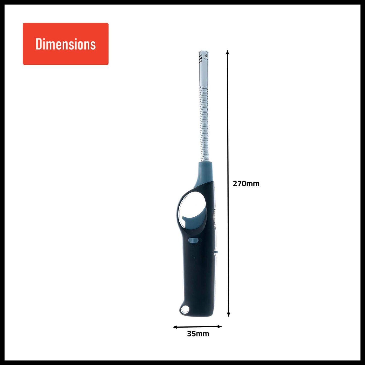 Firemate Flexi Refill Lighter - Flexible Neck, Refillable, Adjustable Flame, Child-Resistant Lock