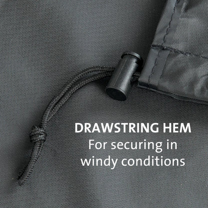 Jumbuck Kettle BBQ Cover, Weather & UV Resistant, 67.5cm Diameter, Black, Easy Handling