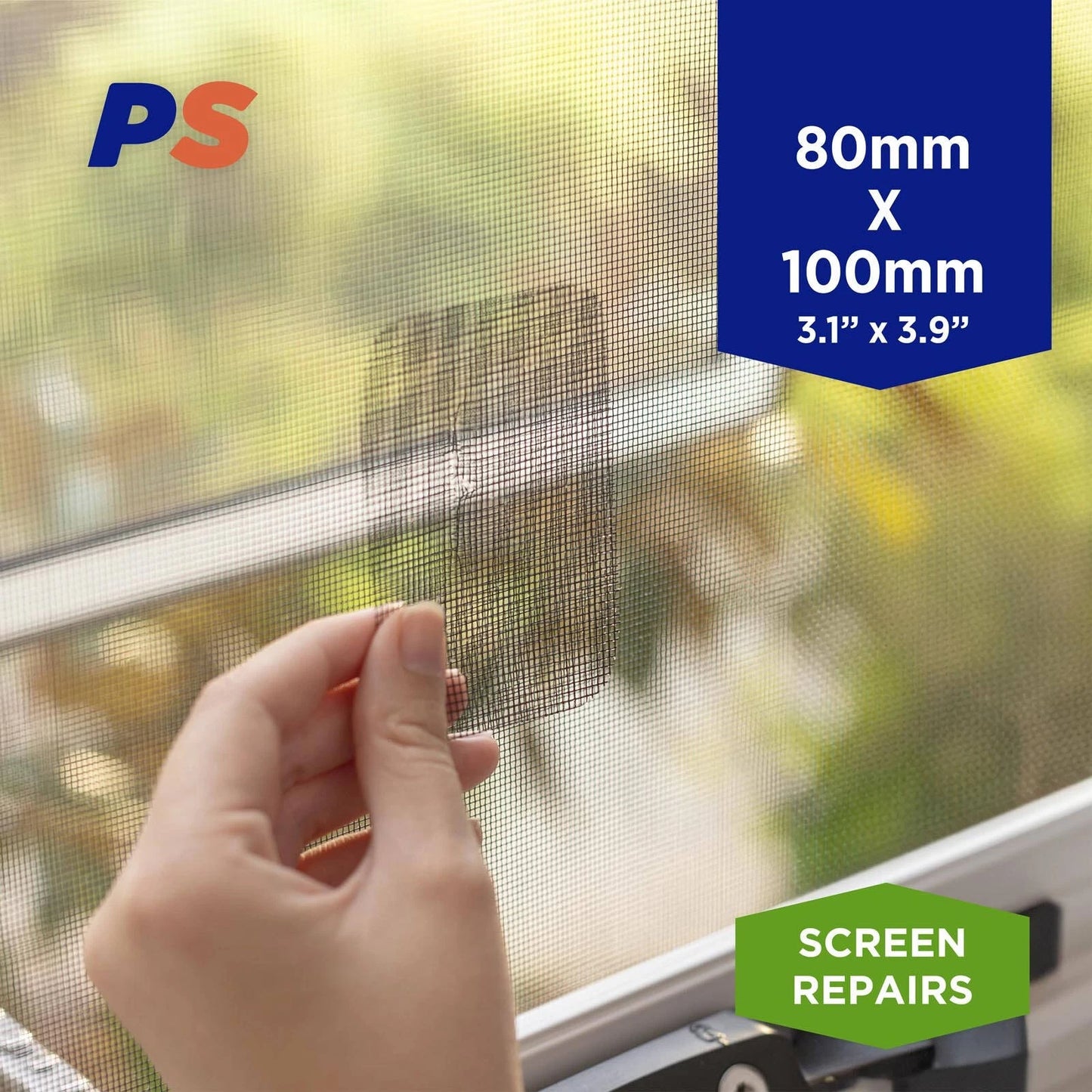 Permastik Adhesive Screen Patches 100x80mm 3 Pack - Easy Self-Adhesive Flyscreen Repair