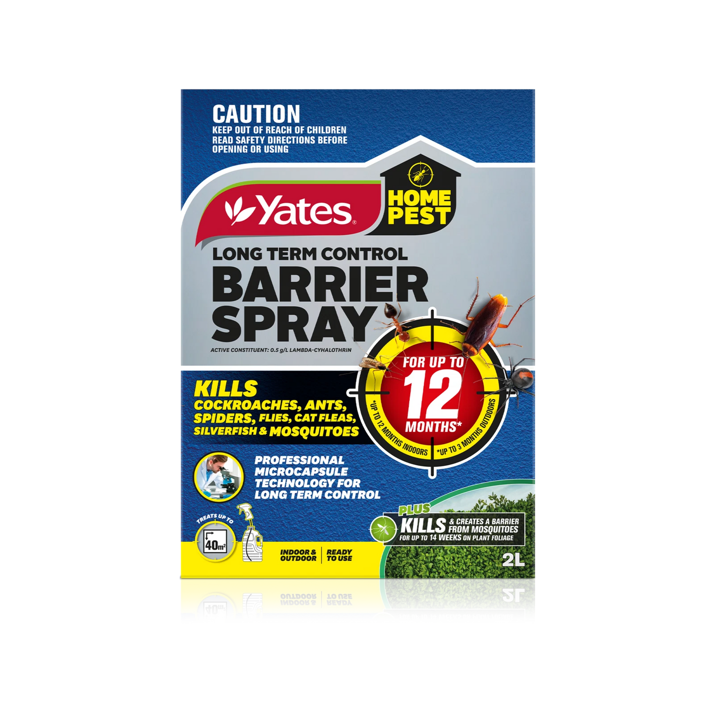 Yates 2L Home Pest Control Spray - 12 Month Indoor & 3 Month Outdoor Protection