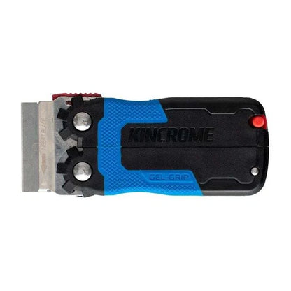 Kincrome Safety Folding Scraper - Compact, Secure, Includes 5 Spare Blades, 32mm Blade Width