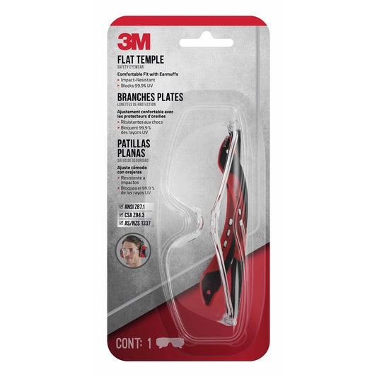 3M Black Clear Safety Glasses, Anti-Scratch, UV Protection, Antifog, High Impact Resistant
