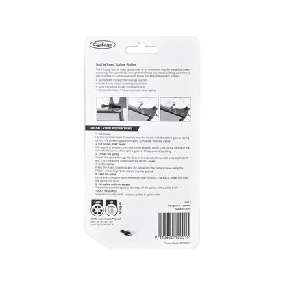 Cyclone Roll 'N' Feed Spline Roller - Automatic Spline Feeding for Synthetic Screens
