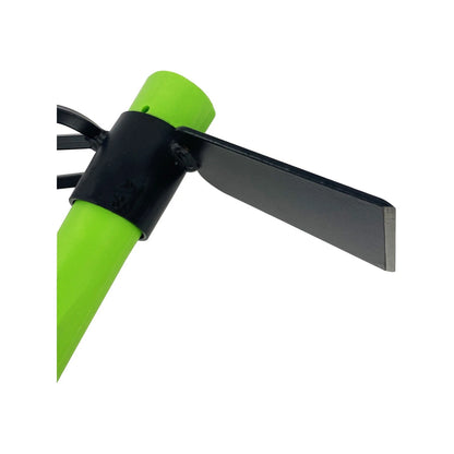 Saxon Mini Mattock Cultivator with Fiberglass Handle, Carbon Steel, 3-Pronged, Soft Grip