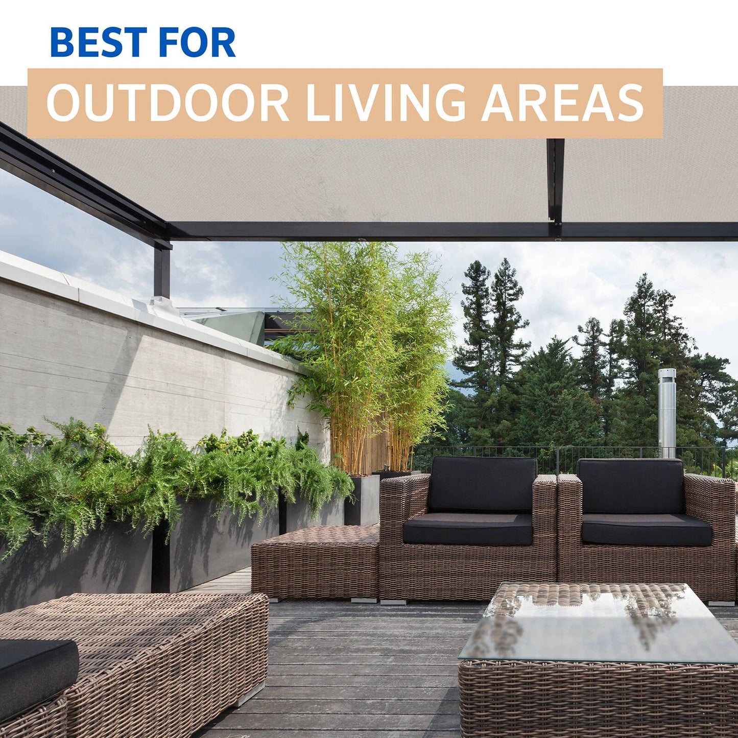 Coolaroo Heavy Duty 1.83x6m Shade Cloth 90% UV Block, Cancer Council Endorsed