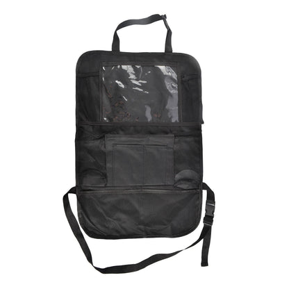 All Set Car Seat Organiser - Black, Spacious Compartments, Collapsible Design