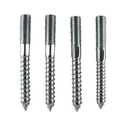 Everhang M12 x 100mm Zinc Plated Hanger Bolt 4 Pack - Durable Steel, Corrosion Resistant