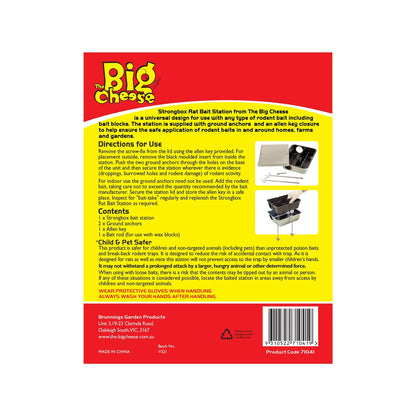 The Big Cheese Strongbox Tamper-Resistant Metal Rat Bait Station for Indoor Use