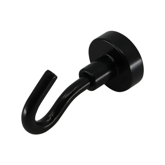 Everhang Black Magnetic Hooks 16x35mm - 10 Pack, Strong Hold, Multi-Purpose Use