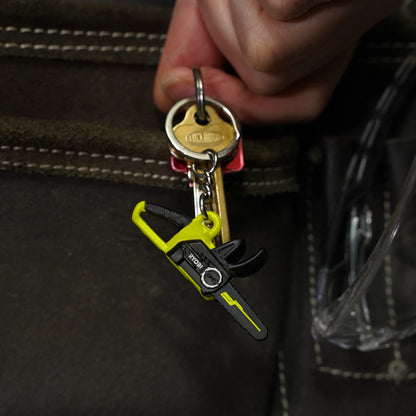 Ryobi MINI Chainsaw Keyring - Authentic Replica, Collectible Tool Accessory
