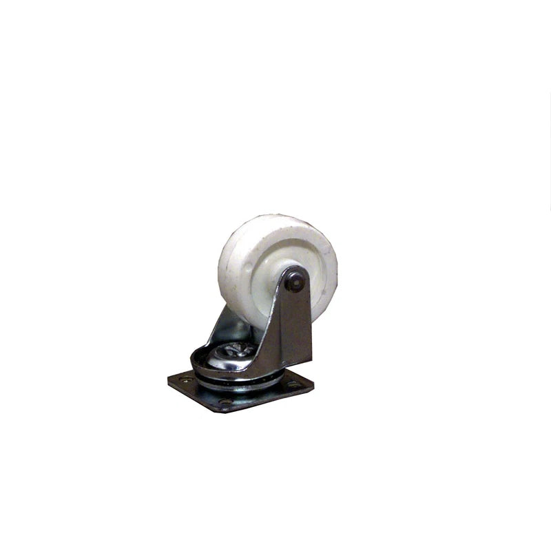 Ambassador 40mm Heavy Duty White Swivel Castor, Steel & Plastic, Industrial Design