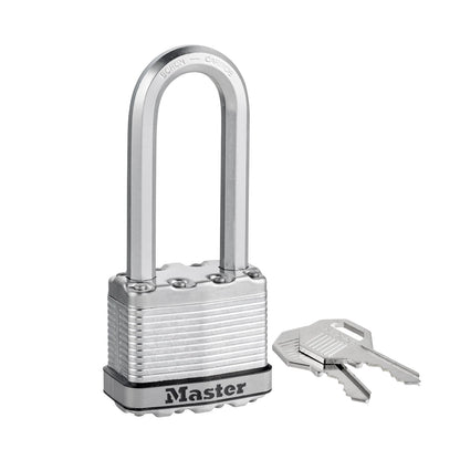 Master Lock Magnum 51mm Padlock with 64mm Long Boron-Carbide Shackle, Weather Resistant