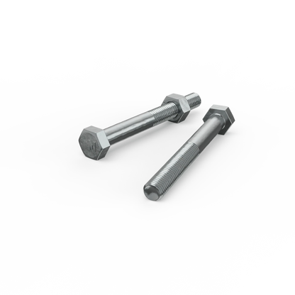 ZENITH M8 x 75mm Zinc Plated Hex Head Bolts & Nuts, Coarse Thread, Indoor Use