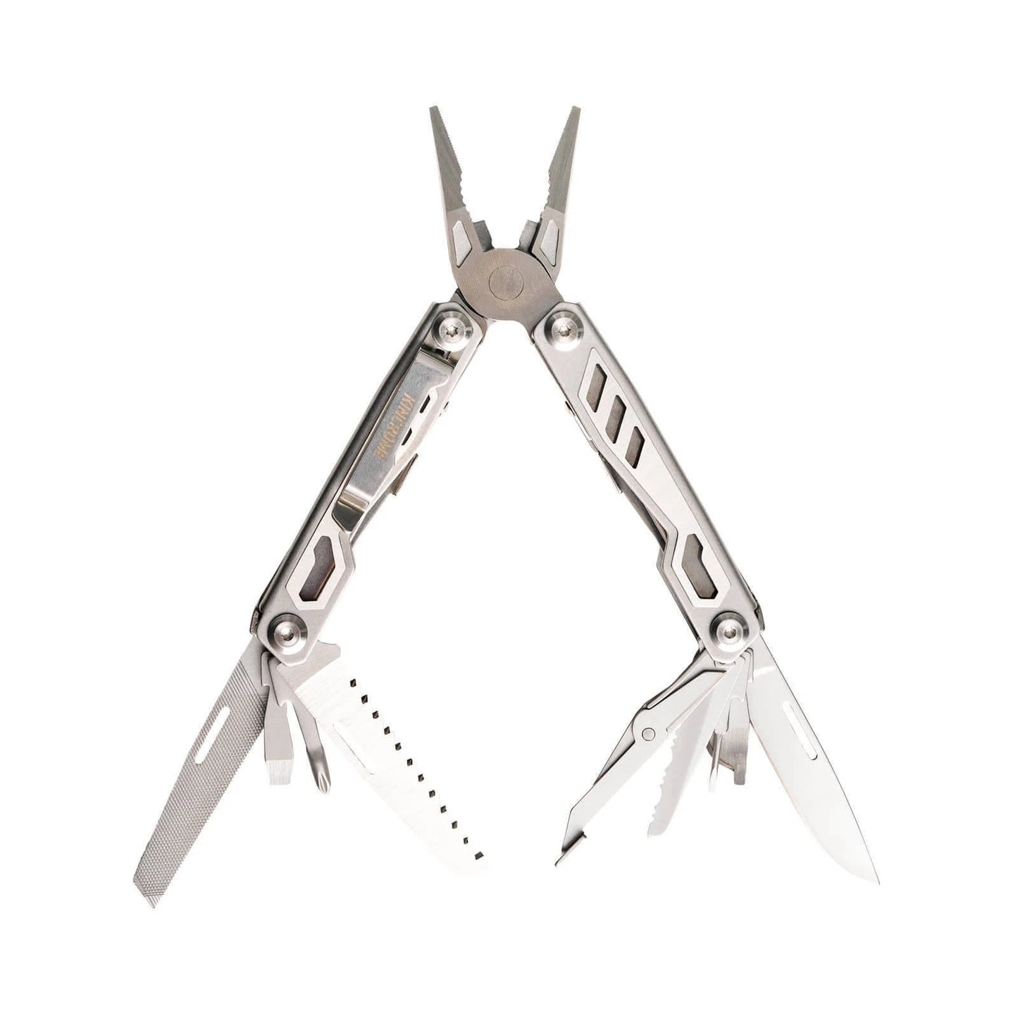 Kincrome 15 Function Multi-Tool, Stainless Steel, Locking Mechanism, Pocket Clip